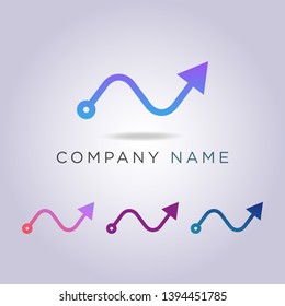 Line Arrow logo template for your company