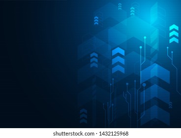 line arrow movement abstract background with vector design
