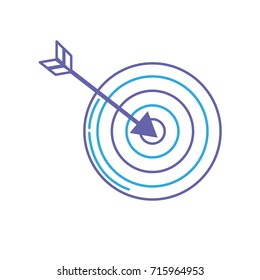 line arrow with target board to play