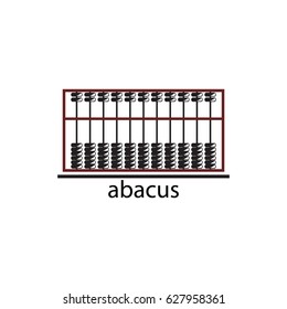 Line art abacus icon, vector illustration