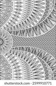 Line Art Abstract Adult Coloring Page