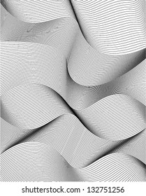 line art abstract background, curvy linear background illustration