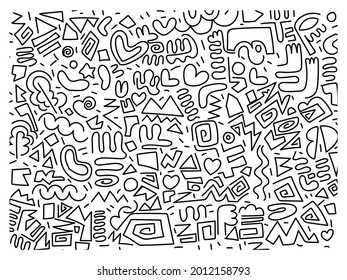 Line art abstract background drawing,line,engraving vector illustration.Isolated on white background.