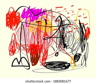 Line art abstract drawing vector illustration. Art, background,hand drawn,sketch, line art, rough, artistic.