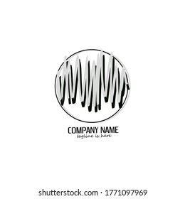 Logo abstracto de arte de línea. Fondo blanco aislado
