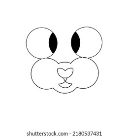 Line art abstract that has two meanings, depending on where you look from