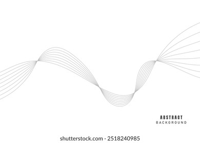 Ilustración vectorial abstracta de arte lineal. Líneas onduladas.
