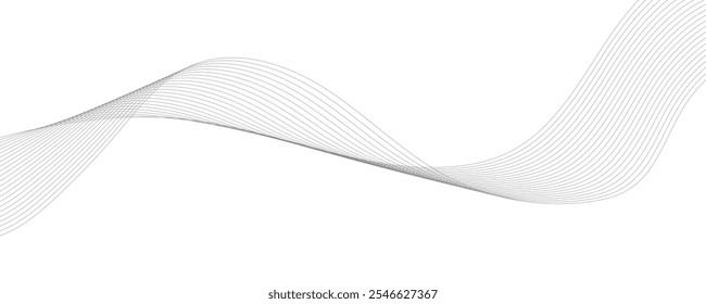 Ilustración vectorial abstracta de arte lineal. Líneas onduladas.	

