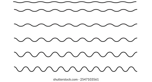 Line art abstract vector illustration. Wavy lines. 333