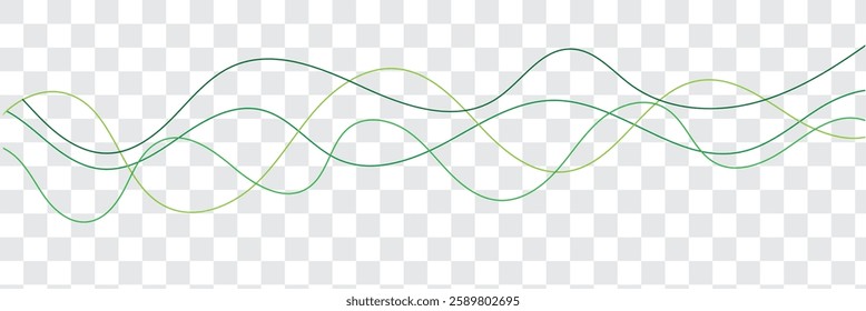 Line art abstract vector illustration. Wavy lines.