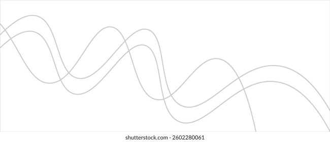 Line art abstract vector illustration. Wavy lines.