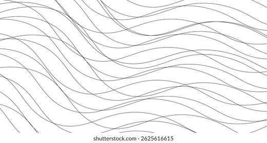 Ilustración vectorial abstracta de arte lineal. Líneas onduladas. Ilustración vectorial eps10