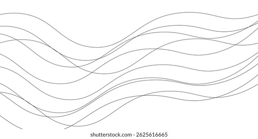 Line art abstract vector illustration. Wavy lines. vector illustration eps10