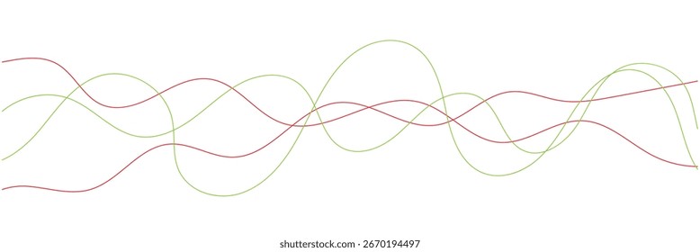 Line art abstract vector illustration. Wavy lines.