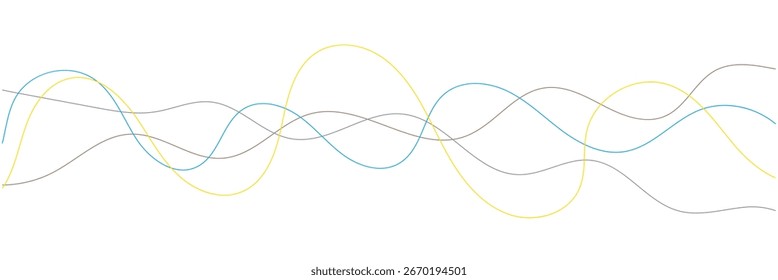 Line art abstract vector illustration. Wavy lines.