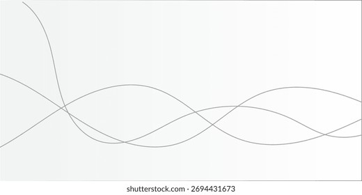 Ilustración vectorial abstracta de arte lineal. Líneas onduladas.

