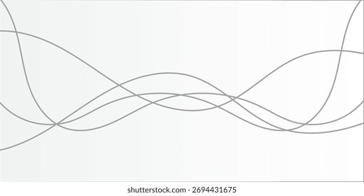 Ilustración vectorial abstracta de arte lineal. Líneas onduladas.

