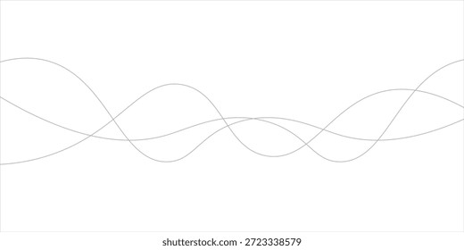 Ilustración vectorial abstracta de arte lineal. Líneas onduladas.eps10