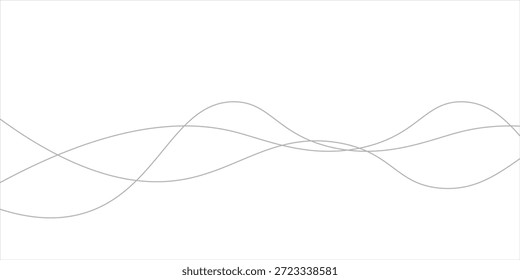 Ilustración vectorial abstracta de arte lineal. Líneas onduladas.eps10