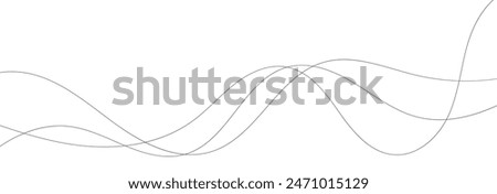 Line art abstract vector illustration. Wavy lines.