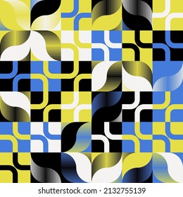 Line Art abstract vector pattern artwork made with various geometric shapes and linear elements. Minimal graphics design for poster, cover, art, presentation, prints, fabric, wallpaper and etc.