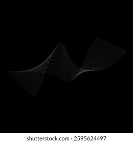 Line art abstract wavy movement modern dynamic look
