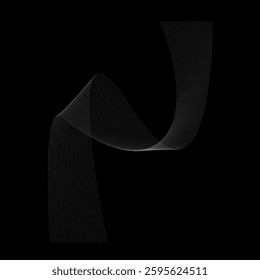 Line art abstract wavy movement modern dynamic look
