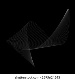 Line art abstract wavy movement modern dynamic look
