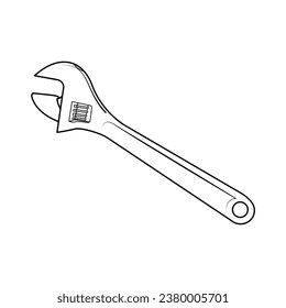El arte de la línea de la llave ajustable