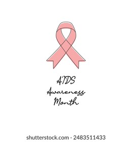 line art of AIDS Awareness Month good for AIDS Awareness Month celebrate. line art.
