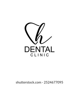 Logotipo de dentes ALPHABETH; Moderno, único, simples e técnico logotipo de dente lettermark para dentista, ortodontia e marca de pasta de dente. Transmite serviços elegantes, decolados, estilosos e profissionais.