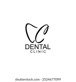 Logotipo de dentes ALPHABETH; Moderno, único, simples e técnico logotipo de dente lettermark para dentista, ortodontia e marca de pasta de dente. Transmite serviços elegantes, decolados, estilosos e profissionais.