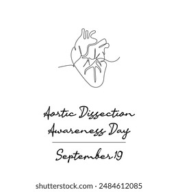 line art of Aortic Dissection Awareness Day good for Aortic Dissection Awareness Day celebrate. line art.