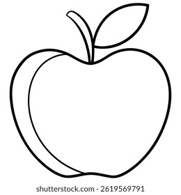 Tipo de Vector de diseño de manzana de arte de línea, archivo Eps. 