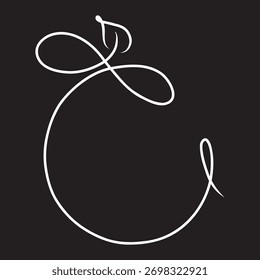 Linie Teil von Apfel Symbol Vektorgrafik