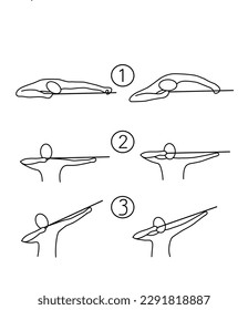 Line art of archery form