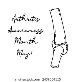 line art of Arthritis Awareness Month good for Arthritis Awareness Month celebrate. line art. illustration.
