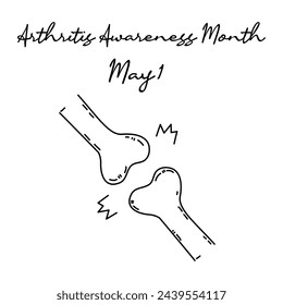 line art of Arthritis Awareness Month good for Arthritis Awareness Month celebrate. line art. illustration.