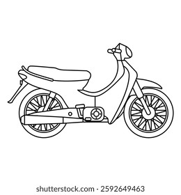 The Line Art of Asian Motobike