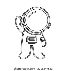 Linie Kunst des Astronautenhallens