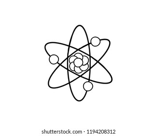 line art Atom