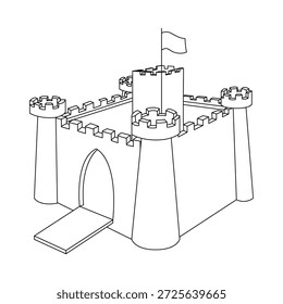 The Line Art of Attacker Castle