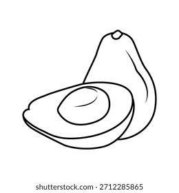 The Line Art of Avocado Fruit