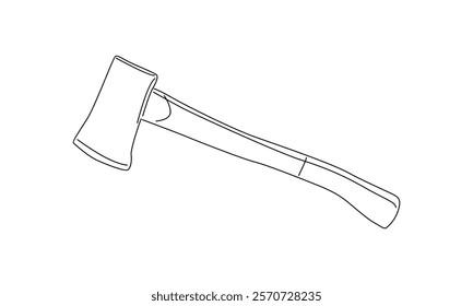 line art of axe illustration