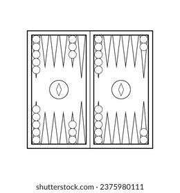 El arte de la línea del juego Backgammon