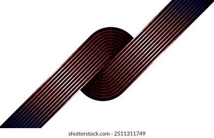 Fondo de arte de línea. Diseño de cinta trenzada Abstractas. fondo degradado. Plantilla de diseño de logotipo. Ilustración de cinta de degradado dinámico. Símbolo de infinito degradado colorido. Patrón geométrico entrelazado
