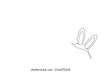 Line art background Easter. Vector Easter card. Cute hand drawn baby invitation, greeting card. Holiday linear illustration for print, web