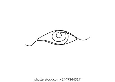 Linien-Kunst-Hintergrund des Auges. Eine durchgehende Linienzeichnung des menschlichen Auges. Vektorillustration.