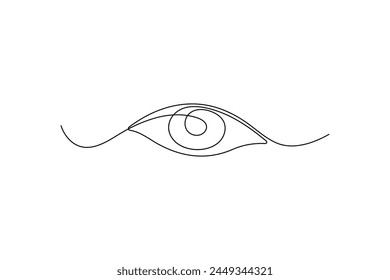 Fondo de arte de la línea del ojo. Una línea continua de dibujo del ojo humano. Ilustración vectorial.