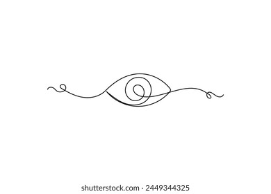 Fondo de arte de la línea del ojo. Una línea continua de dibujo del ojo humano. Ilustración vectorial.